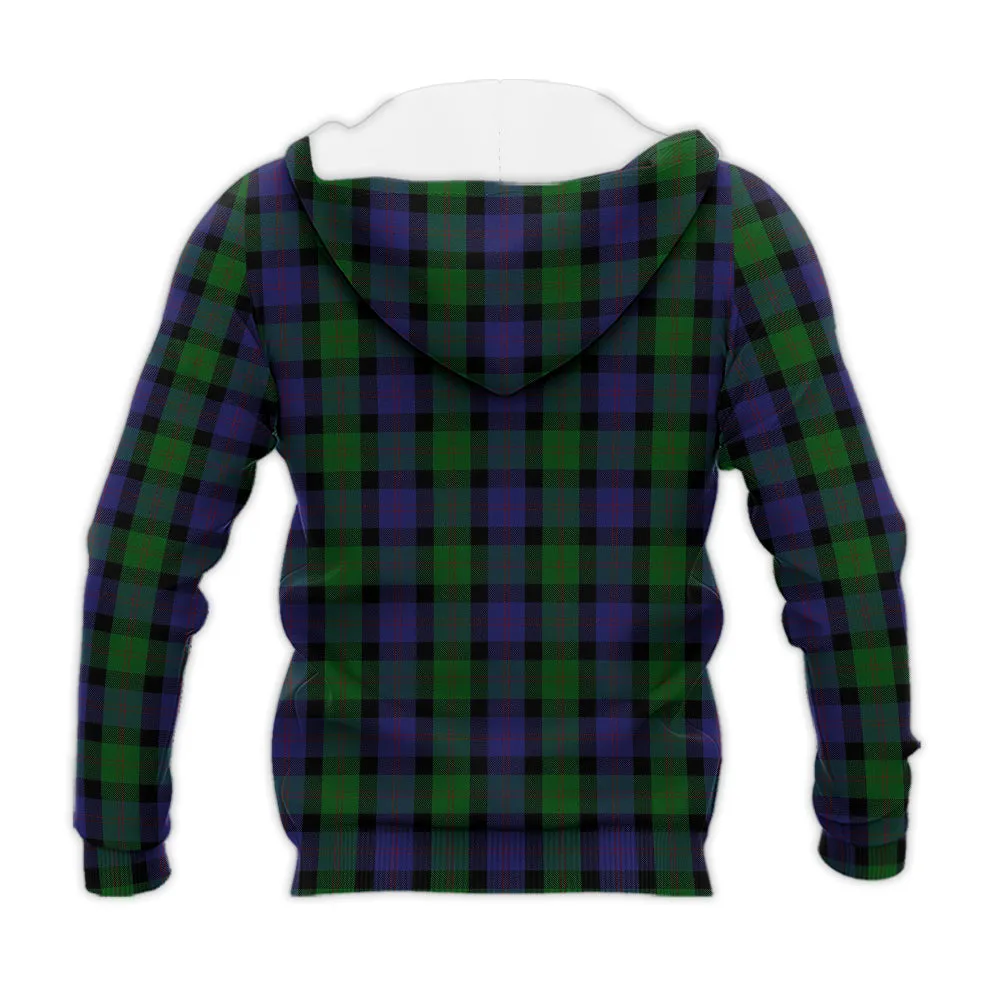 Blair Tartan Knitted Hoodie with Family Crest