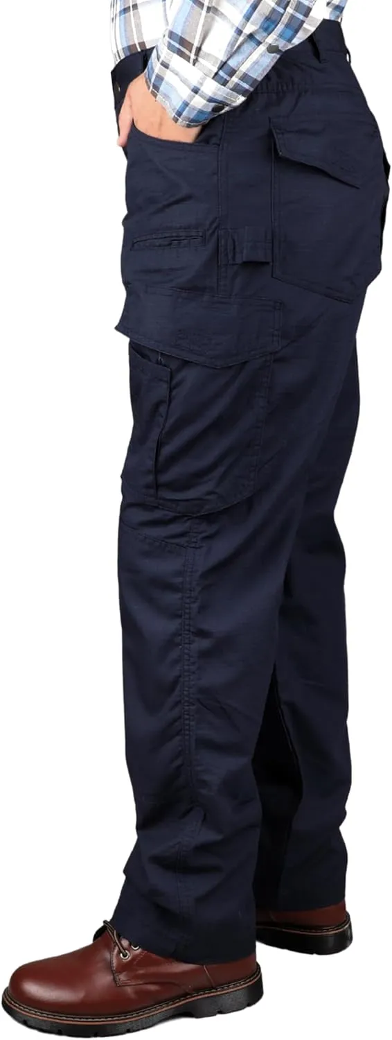 BOCOMAL FR Pants Cargo Pockets Lightweight 100% C Rip Stop Water Repellent Finish Flame Resistant Jeans Regular Fit