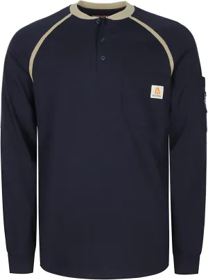 BOCOMAL FR Shirts 5.5oz Light Weight Henley and Short Sleeve Flame Resistant/Fire Retardant Clothing Shirt