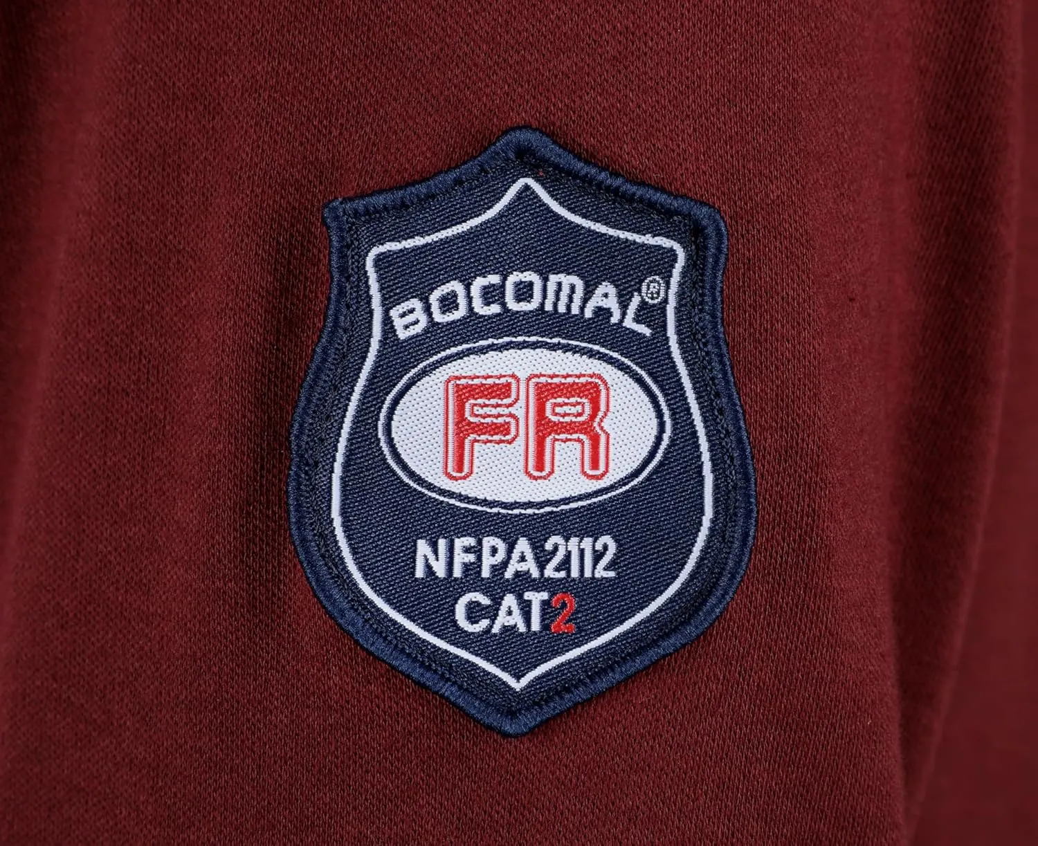 BOCOMAL FR Shirts Crewneck 7oz Midweight Flame Resistant Clothing NFPA2112 CAT2 Men's Fire Retardant Work Shirt