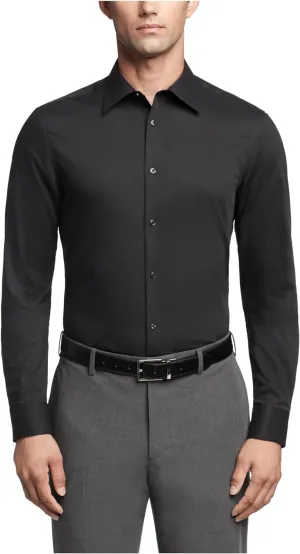 Calvin Klein Men's Slim Fit Non Iron Solid Dress Shirt - Amazon Exclusive