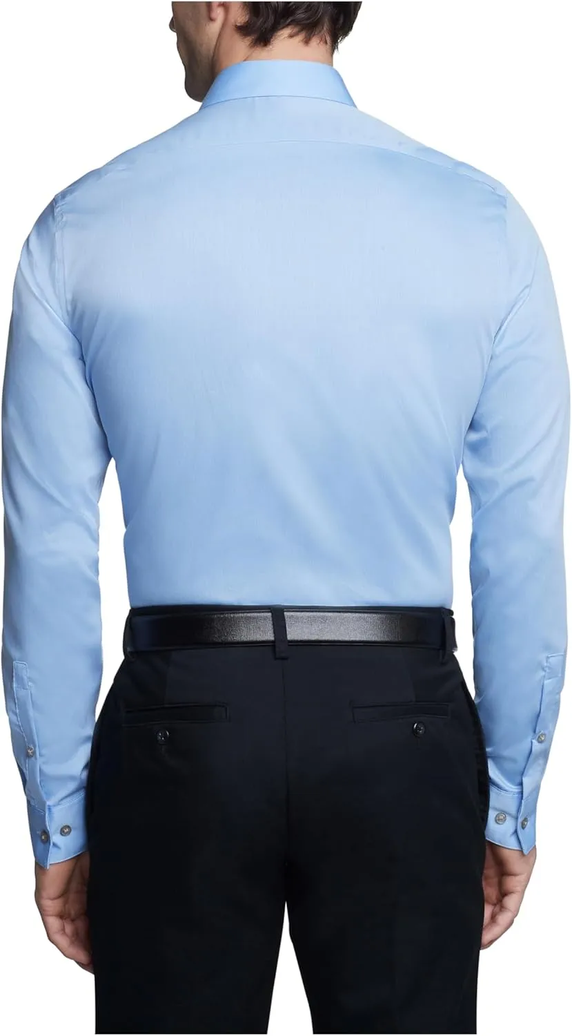 Calvin Klein Men's Slim Fit Non Iron Solid Dress Shirt - Amazon Exclusive