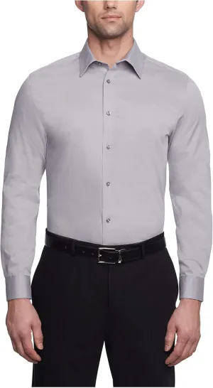 Calvin Klein Men's Slim Fit Non Iron Solid Dress Shirt - Amazon Exclusive