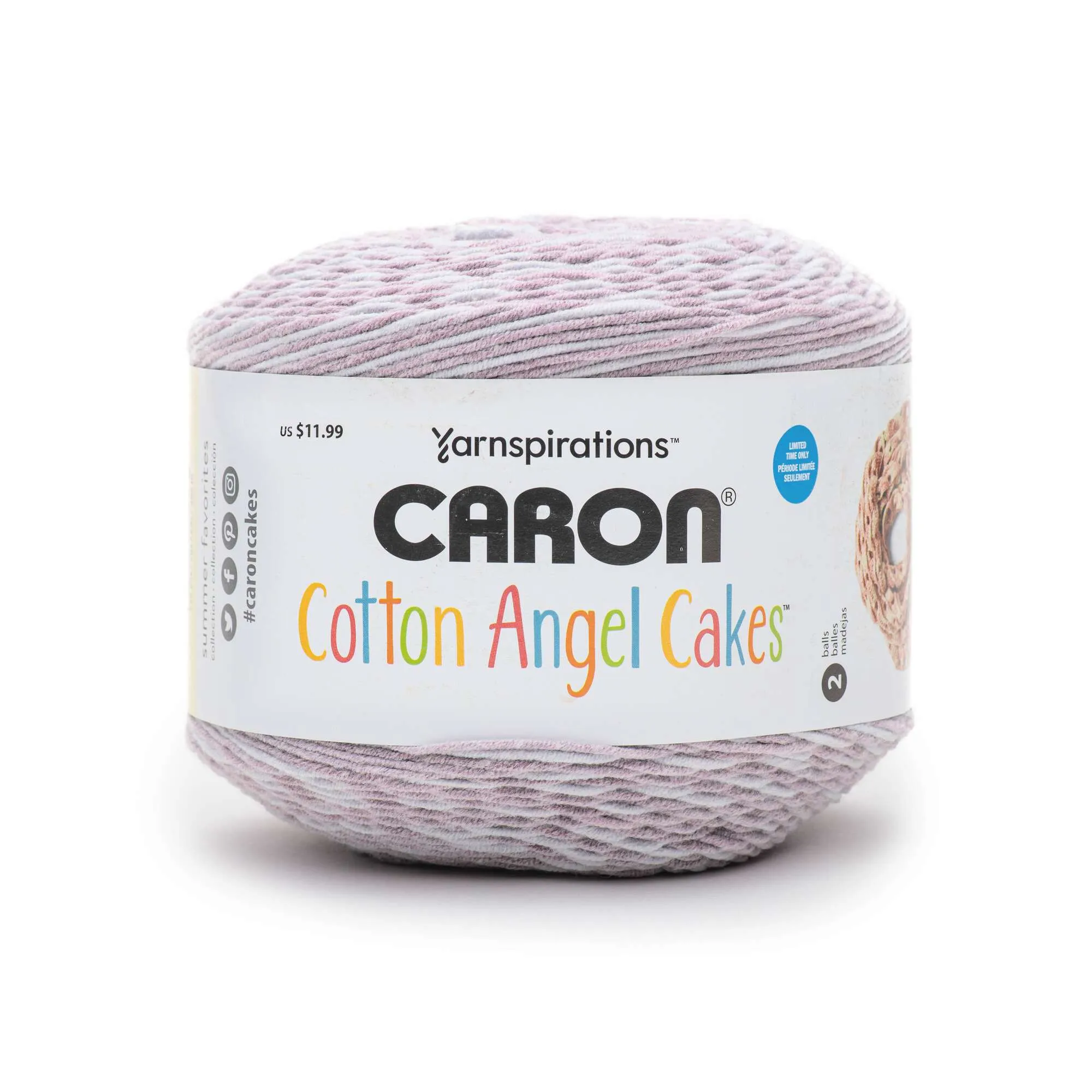 Caron Cotton Angel Cakes Yarn (250g/8.8oz) - Clearance Shades