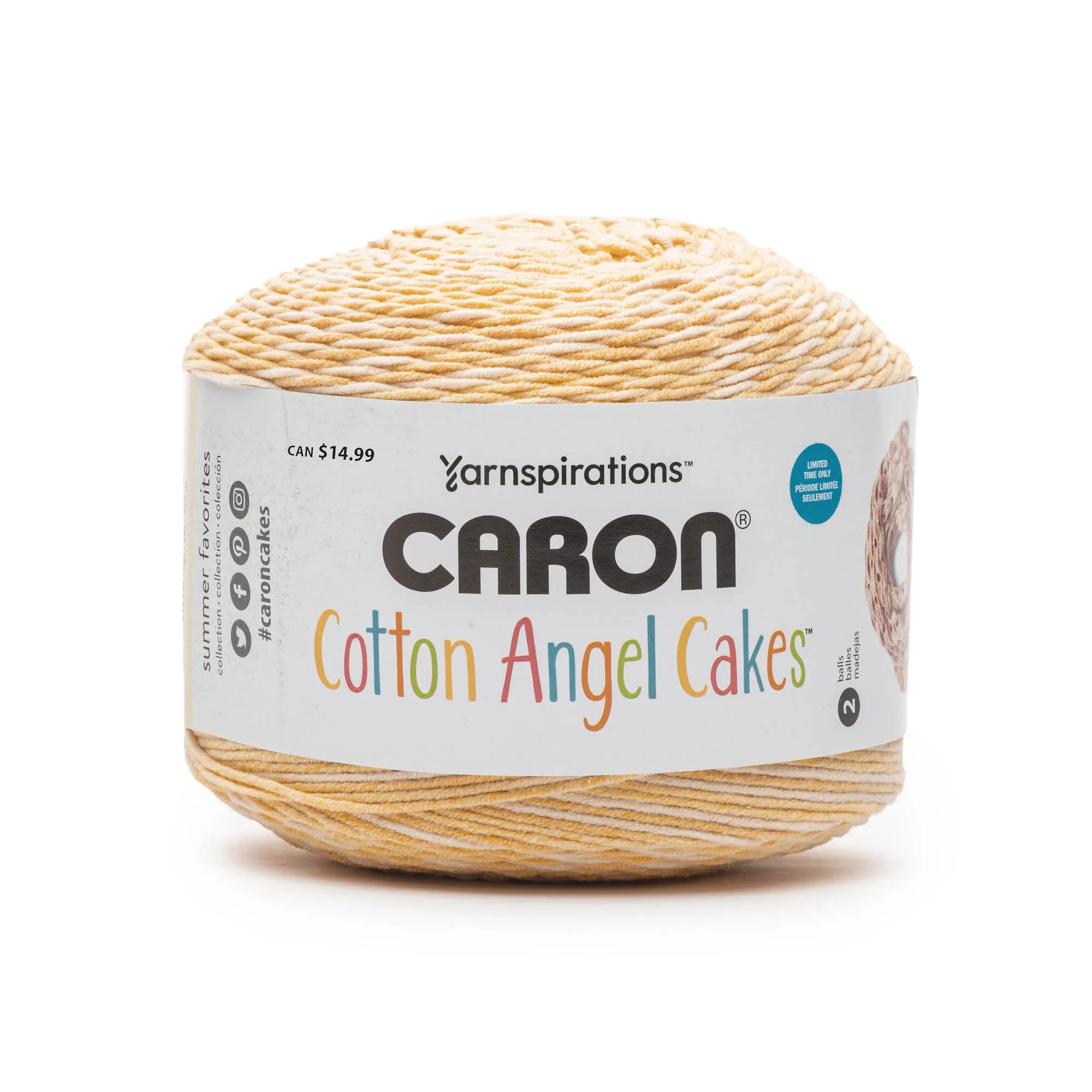 Caron Cotton Angel Cakes Yarn (250g/8.8oz) - Clearance Shades