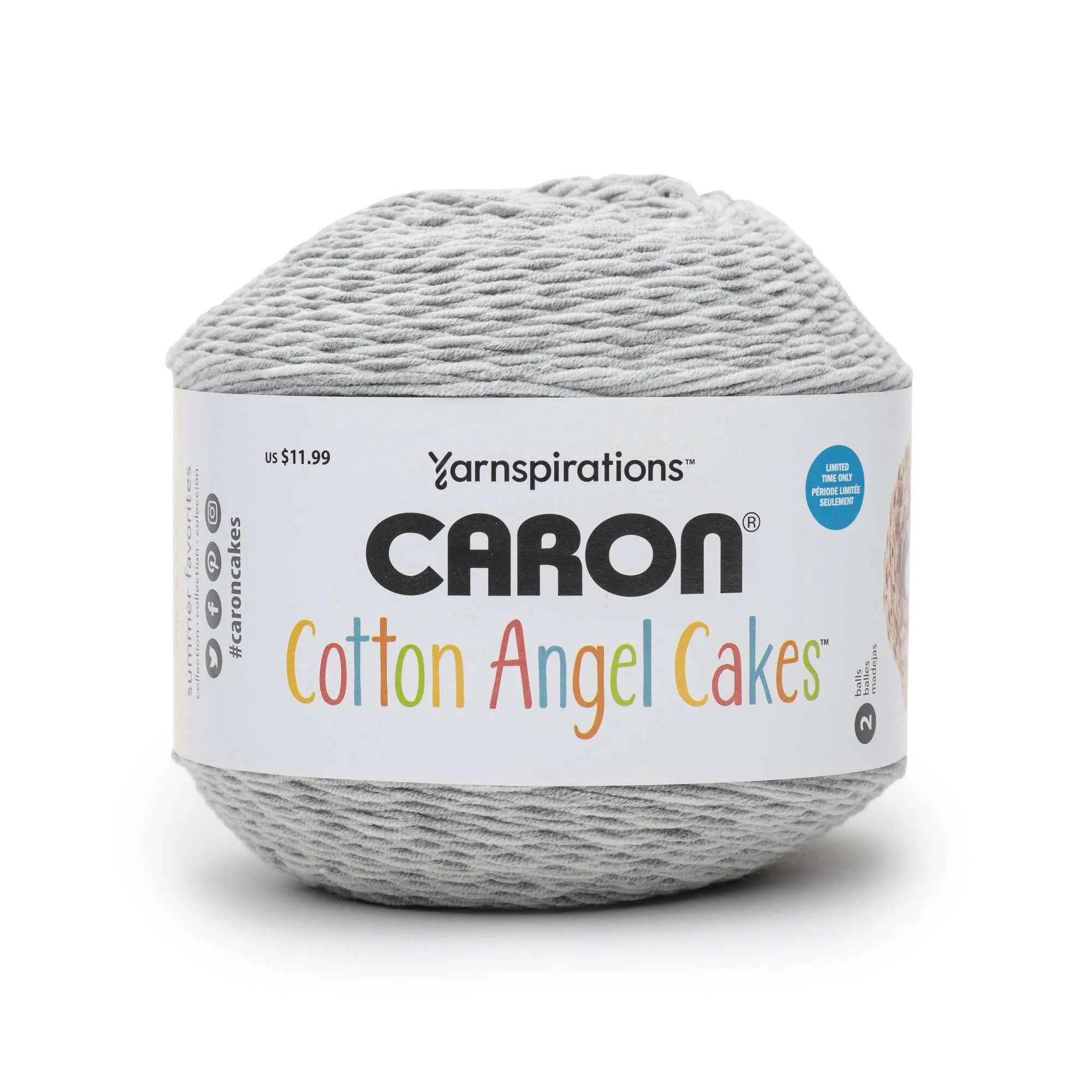 Caron Cotton Angel Cakes Yarn (250g/8.8oz) - Clearance Shades