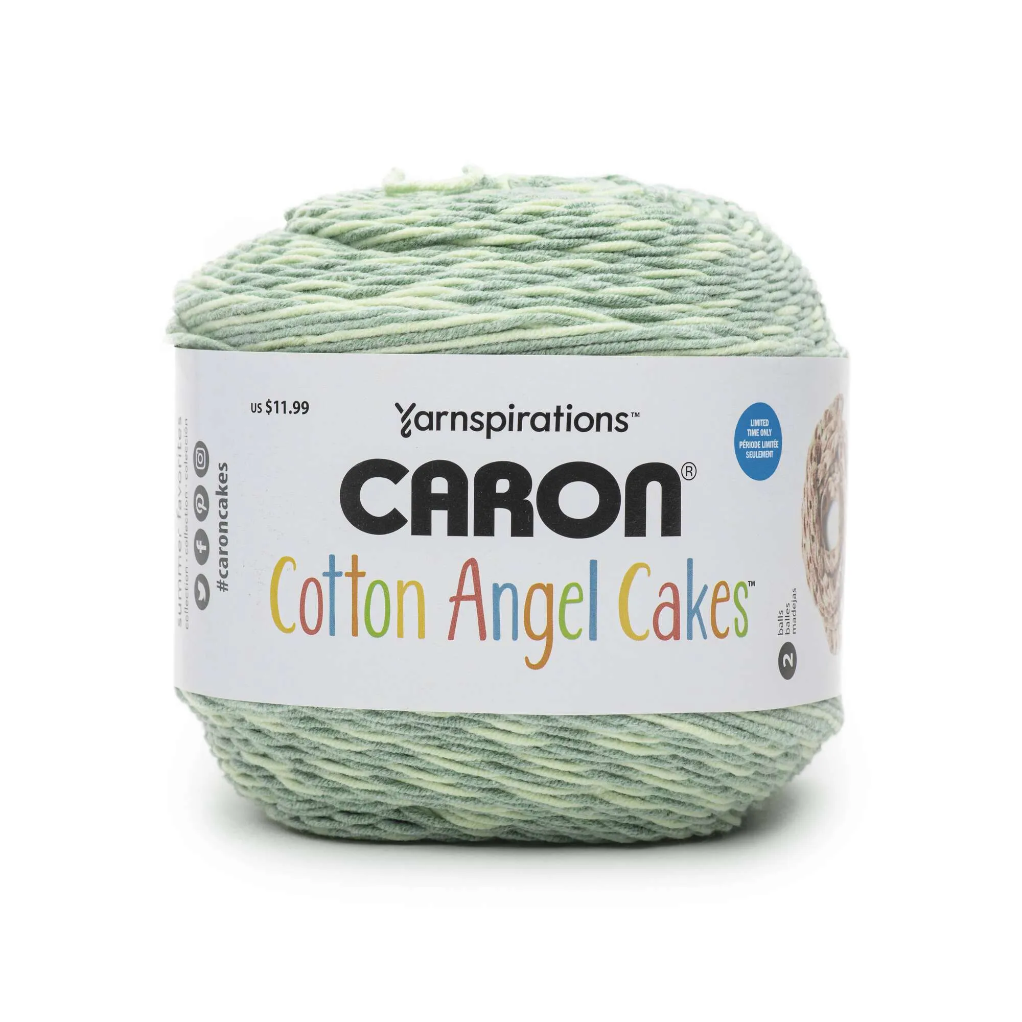 Caron Cotton Angel Cakes Yarn (250g/8.8oz) - Clearance Shades