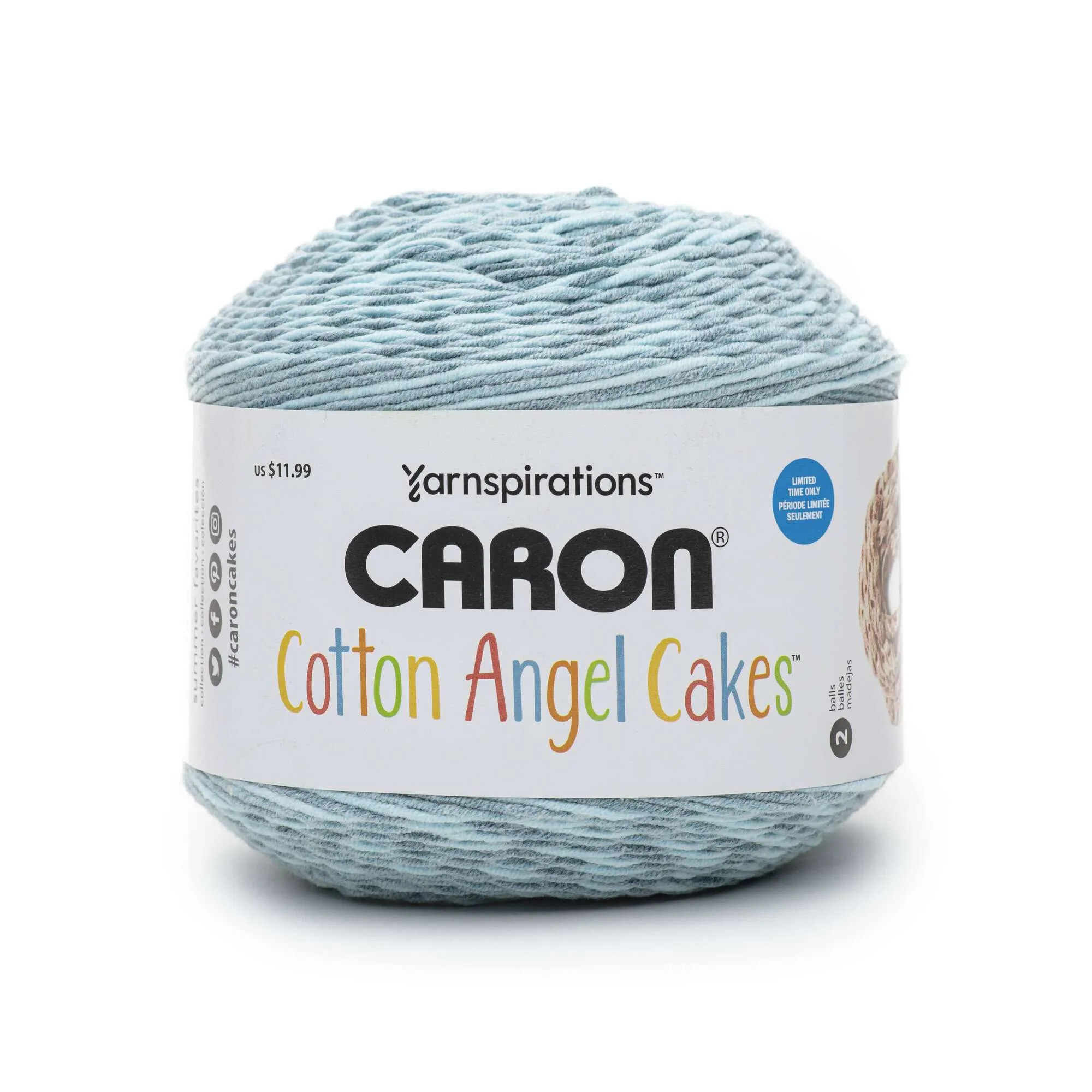 Caron Cotton Angel Cakes Yarn (250g/8.8oz) - Clearance Shades