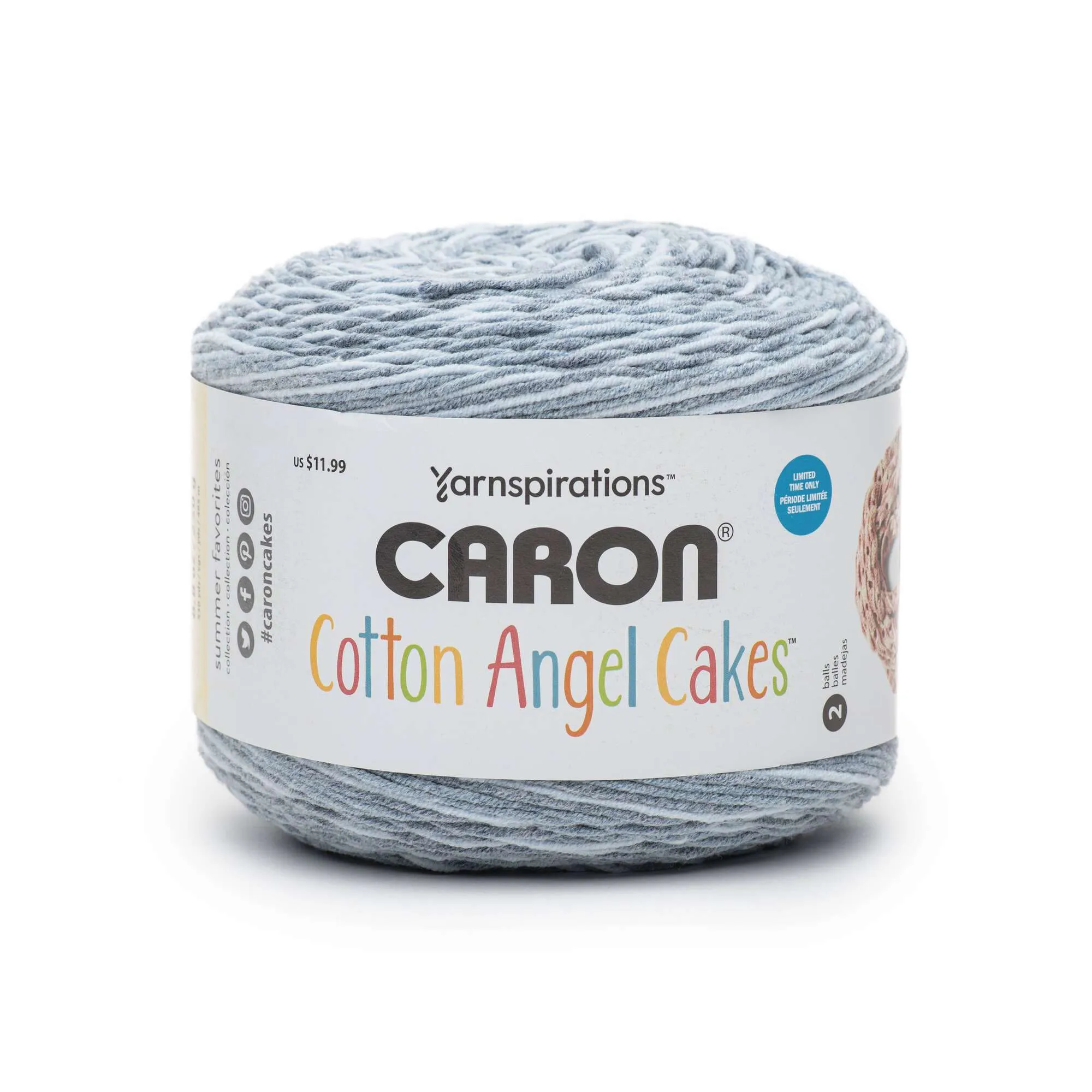 Caron Cotton Angel Cakes Yarn (250g/8.8oz) - Clearance Shades