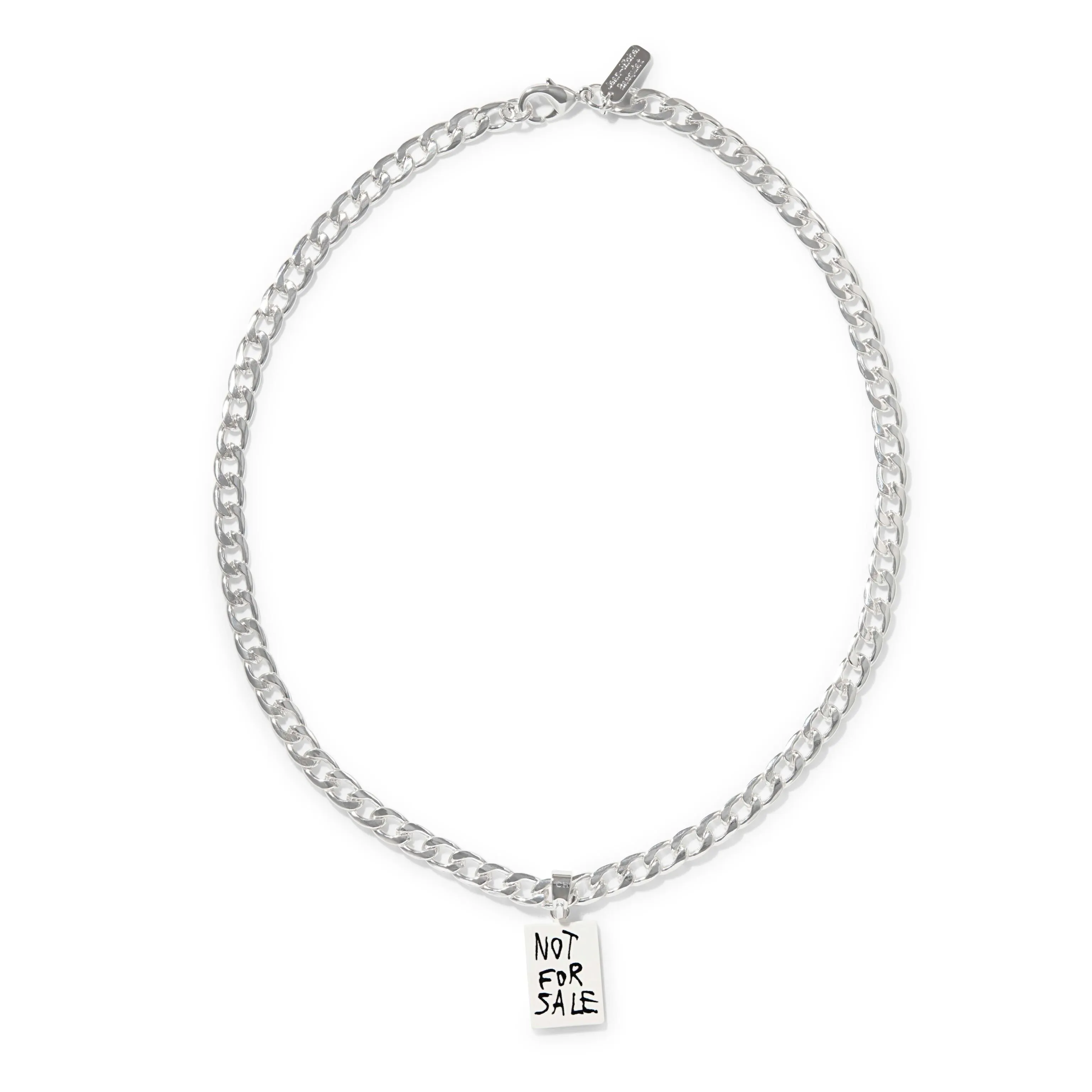 Crystal Haze x Basquiat Silver Plated Not For Sale Necklace