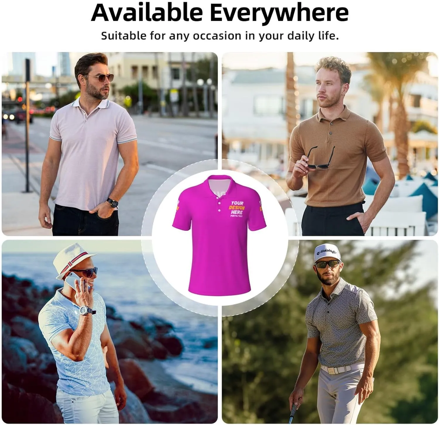 Custom Polo shirts Add Your Text Picture Name Logo Casual Custom Polo shirt Fashion Custom Polo shirts