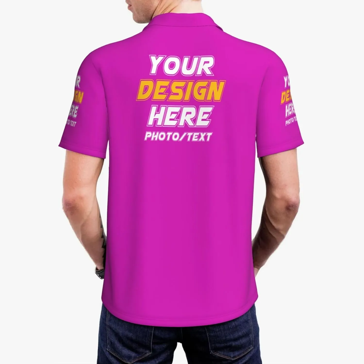 Custom Polo shirts Add Your Text Picture Name Logo Casual Custom Polo shirt Fashion Custom Polo shirts