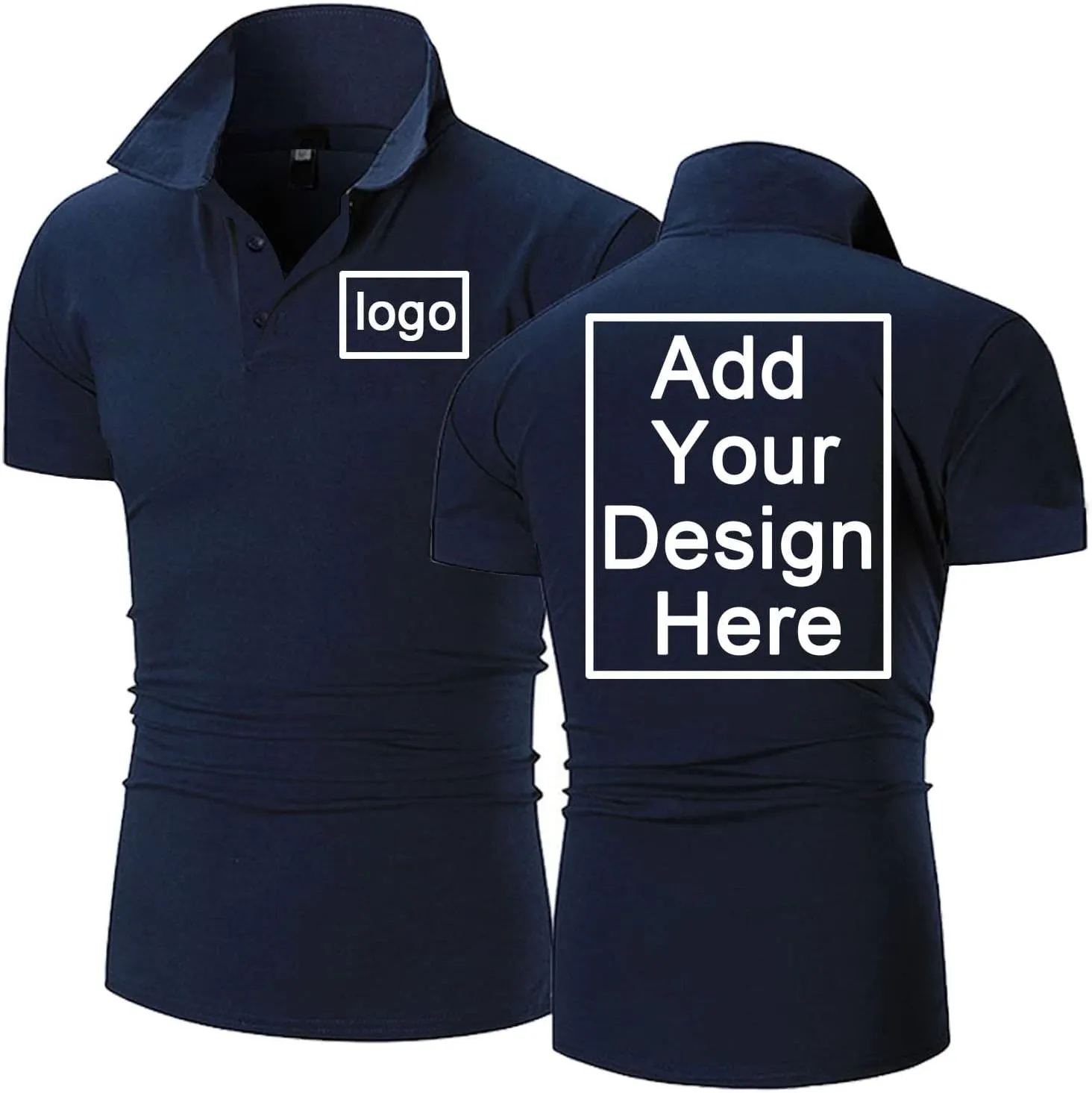 Custom Polo Shirts for Men Design Your Own Personalized Shirt Customized Logo Tshirt Short Sleeve