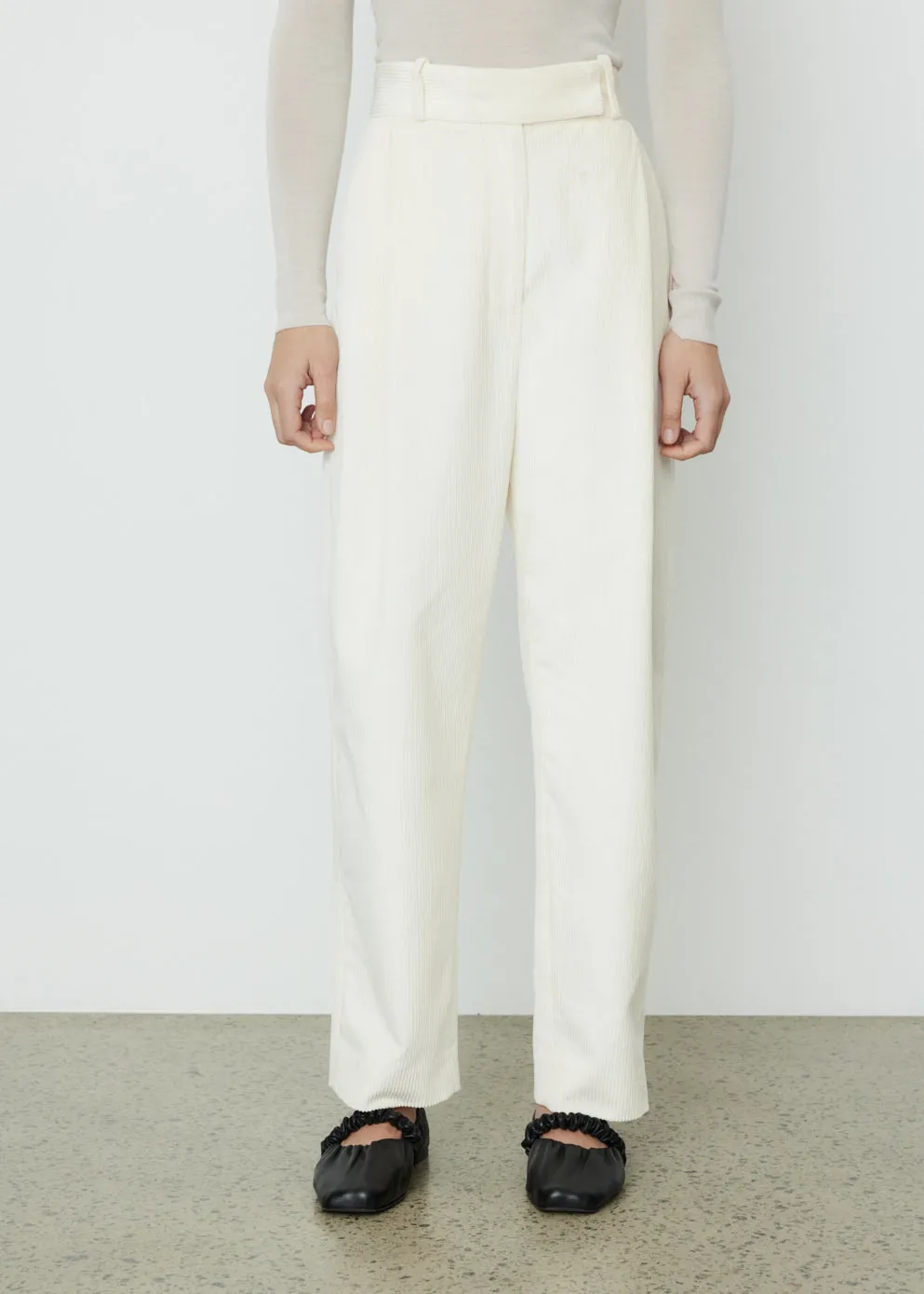 Deep Pleat Cord Trousers
