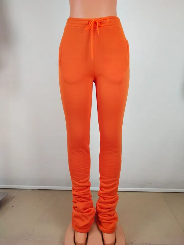 Fleece-Lined Joggers Drawstring Lounge Pants