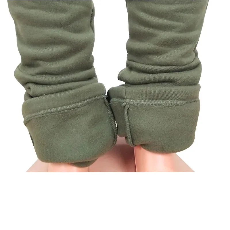 Fleece-Lined Joggers Drawstring Lounge Pants