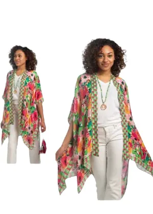 Floral & Checked Wrap One Size
