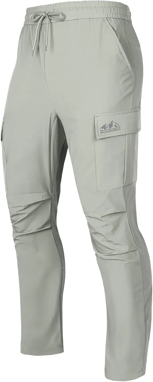GEMYSE Men's Track Pants Lightweight Quick Dry Travel Fishing Joggers Running Workout Active Athletic Hiking Pants
