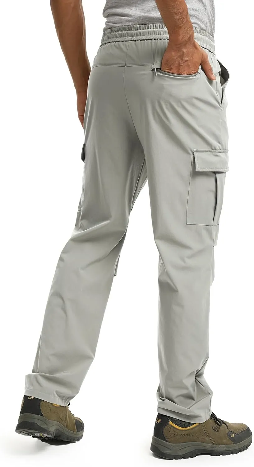 GEMYSE Men's Track Pants Lightweight Quick Dry Travel Fishing Joggers Running Workout Active Athletic Hiking Pants