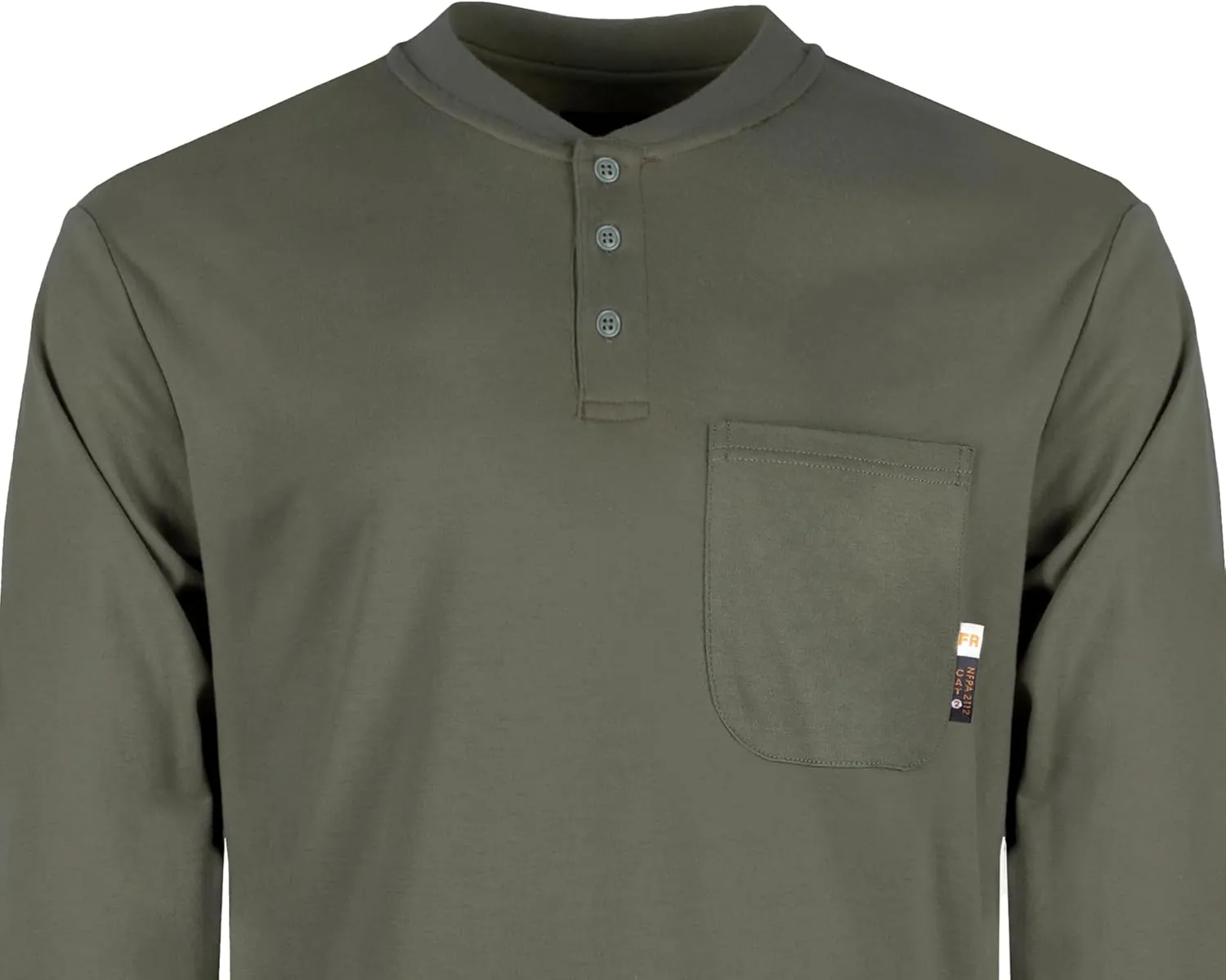 KONRECO FR Shirts for Men Flame Resistant/Fire Retardant CAT2 7oz Cotton Two Tone & Henley Shirt