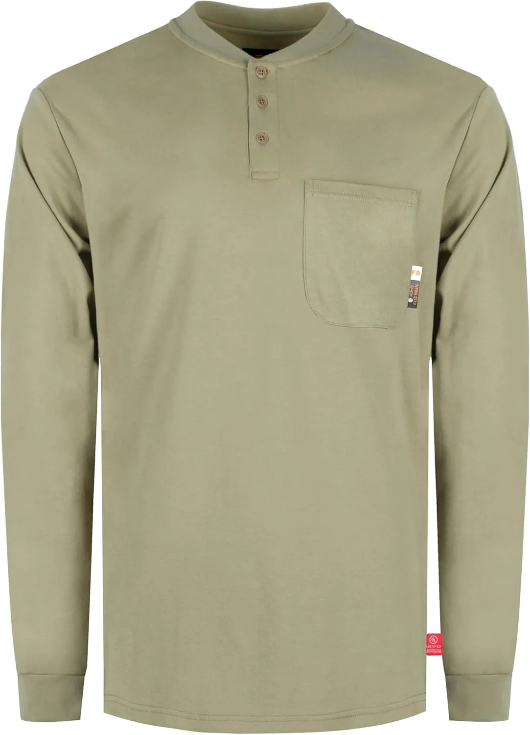 KONRECO FR Shirts for Men Flame Resistant/Fire Retardant CAT2 7oz Cotton Two Tone & Henley Shirt