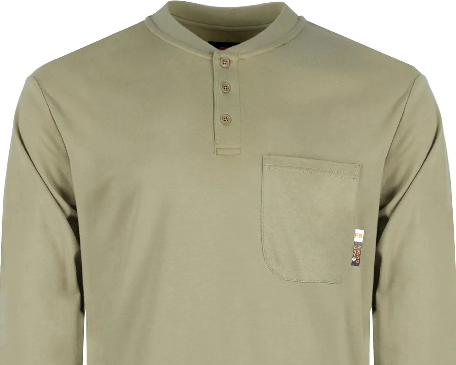 KONRECO FR Shirts for Men Flame Resistant/Fire Retardant CAT2 7oz Cotton Two Tone & Henley Shirt