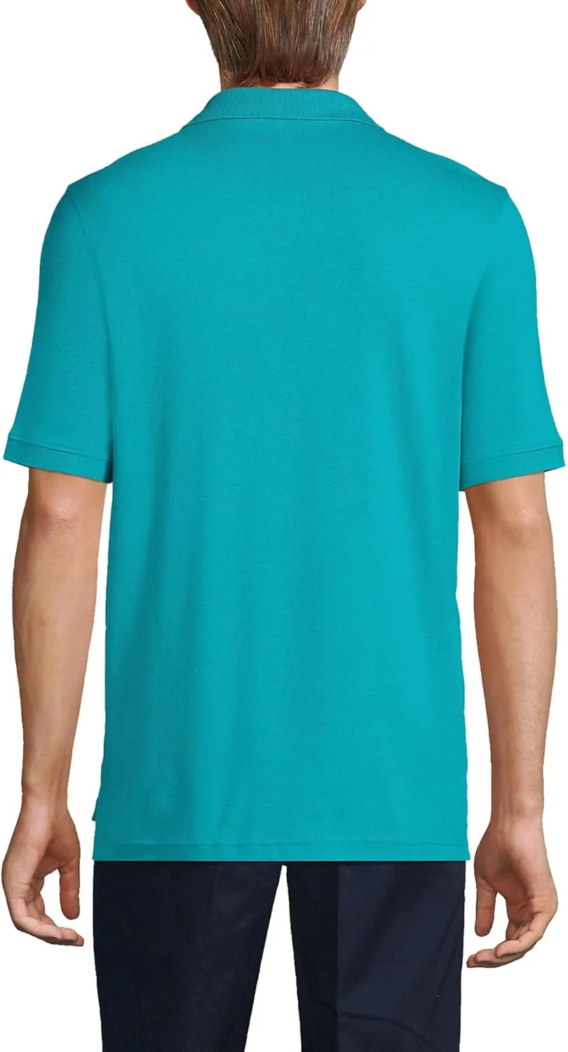 Lands' End School Uniform Men's Long Sleeve Interlock Polo Shirt
