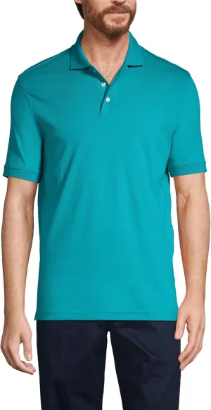 Lands' End School Uniform Men's Long Sleeve Interlock Polo Shirt
