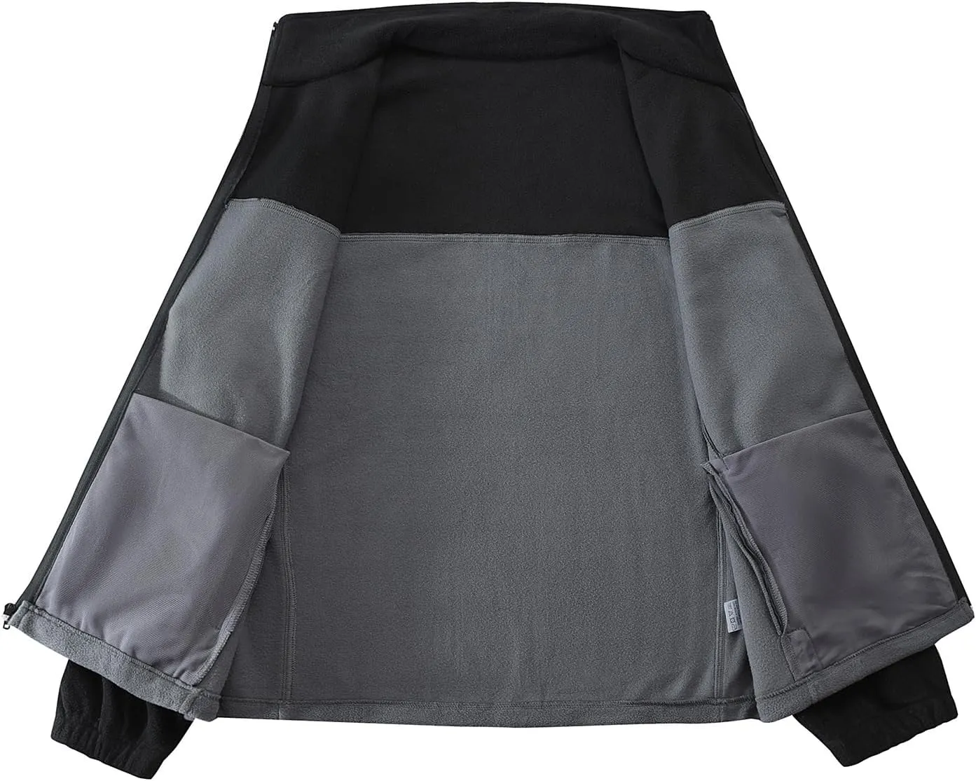 Men's Casual Outdoor Fleece Zip Jacket Long Sleeve Warm Winter Coat for Men with Zip Pocket