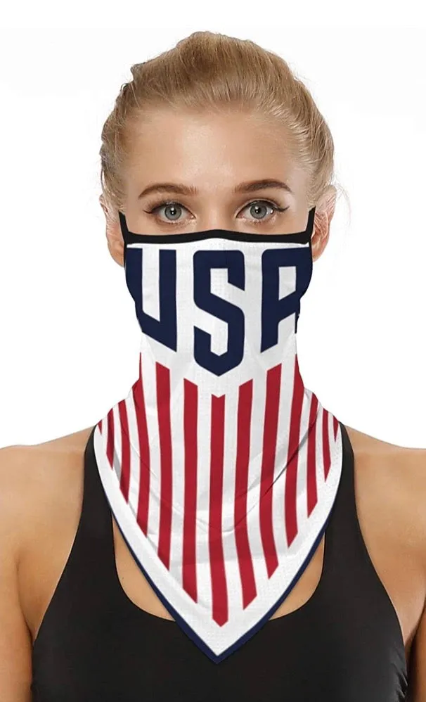 MSK04 Multiway American Flag Ear Loops Face Covering Mixed Pattern (12pcs/1pk)