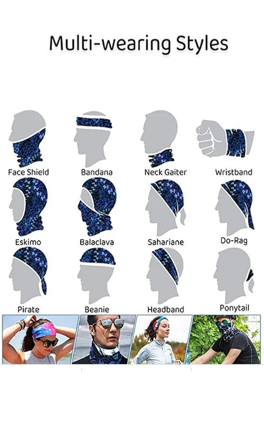 MSK04 Multiway American Flag Ear Loops Face Covering Mixed Pattern (12pcs/1pk)