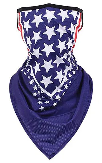 MSK04 Multiway American Flag Ear Loops Face Covering Mixed Pattern (12pcs/1pk)