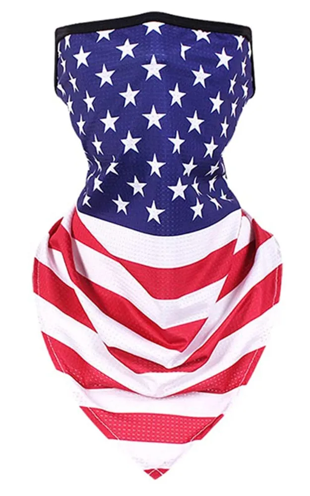 MSK04 Multiway American Flag Ear Loops Face Covering Mixed Pattern (12pcs/1pk)