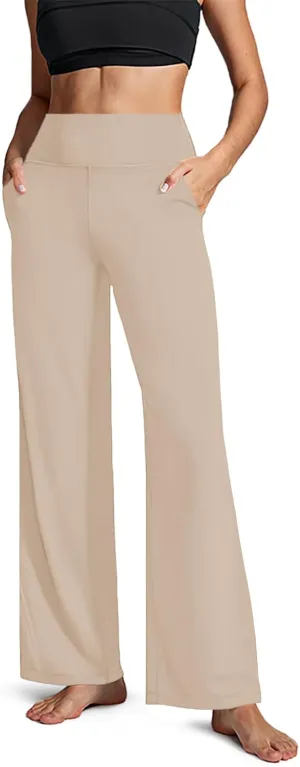 we fleece Wide Leg Pants Woman High Waist Yoga Pants with Pockets Casual Lounge Loose Dress Petitel Palazzo Sweatpants Pants